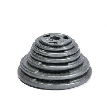 Baking paint barbell disc